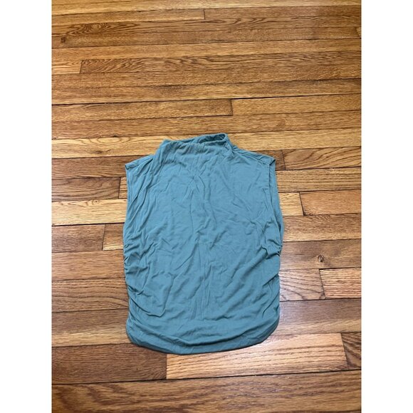 OGL Women's Sleeveless High Neck Cropped Top Green Size Small Stretchy - Picture 1 of 3